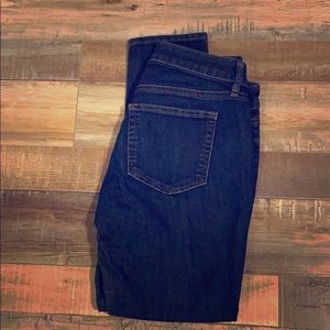 Loft Petite Curvy Skinny Jeans In Dark Rinse Wash